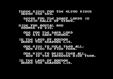 War in Middle Earth screenshot 3 for Commodore 64